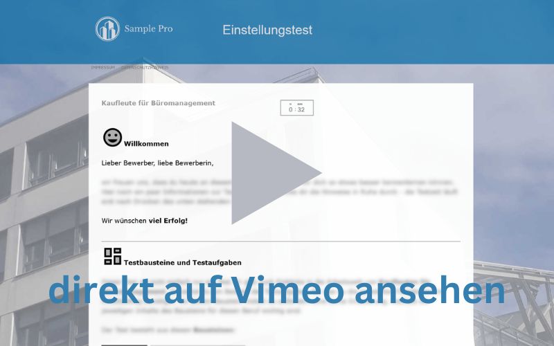 Jetzt Video extern auf Vimeo aufrufen upo Azubi-Einstellungstest